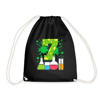 7e anniversaire. 7 ans. Anniversaire du - Sac de sport léger - noir - Devant