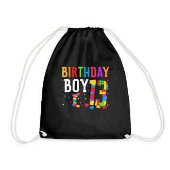 Blocs de construction enfant anniversaire 10 ans - Sac de sport léger - noir - Devant