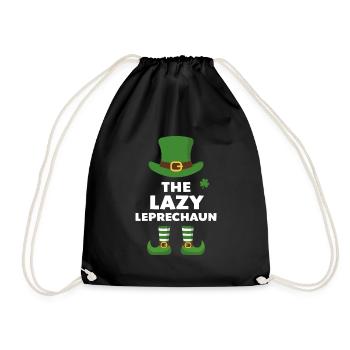 The Lazy Leprechaun - Drawstring Bag - black - Front