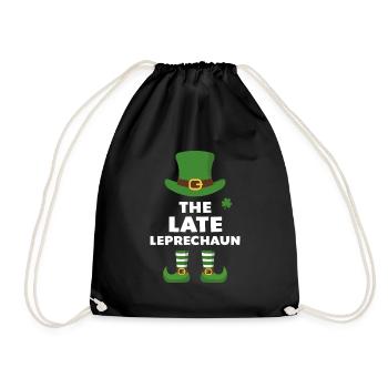 The Late Leprechaun - Drawstring Bag - black - Front