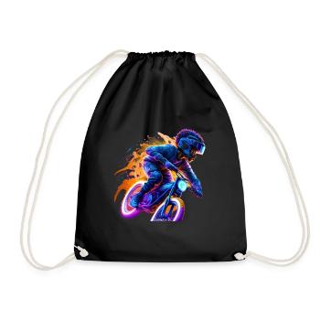 Jeune moto BMX afro-allemand afro-américain bi - Sac de sport léger - noir - Devant