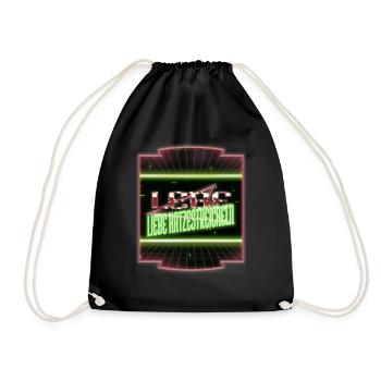 Bday Monkey Domestic Cat Funny Fun - Drawstring Bag - black - Front