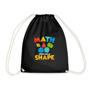Math Keeps You In Shape Education Math Teacher - Turnbeutel - Schwarz - Vorne