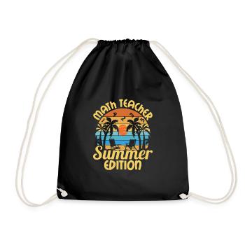 Math Teacher Educational Education School - Drawstring Bag - black - Front