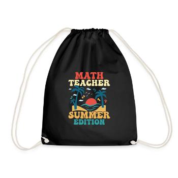 Math Teacher Summer Edition School Education - Turnbeutel - Schwarz - Vorne