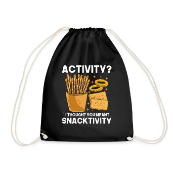 Aktivität Ich Dachte, Sie Meinten Snacktivity - Turnbeutel - Schwarz - Vorne