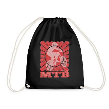 MTB Mountain Bike - Drawstring Bag - black - Front