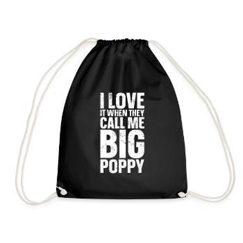 Pêche coquelicot Pêcheur pavillon américain Poppi - Sac de sport léger - noir - Devant