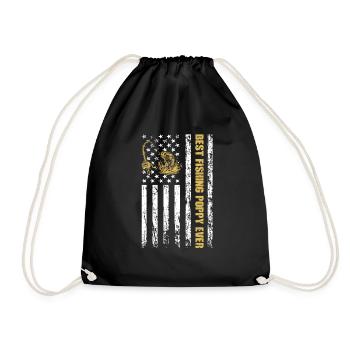 Pêche coquelicot Pêcheur pavillon américain Poppi - Sac de sport léger - noir - Devant