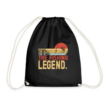 Pêche coquelicot Pêcheur pavillon américain Poppi - Sac de sport léger - noir - Devant