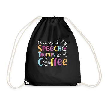 Speech Therapist Therapy Assistant - Drawstring Bag - black - Front
