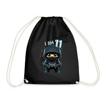 Anniversaire des enfants 11 ans - jeux vidéo et - Sac de sport léger - noir - Devant