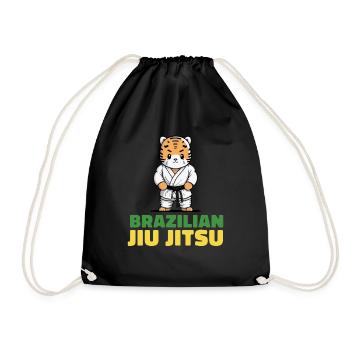 Brasilianisches Jiu Jitsu Grappling Tiger - Turnbeutel - Schwarz - Vorne