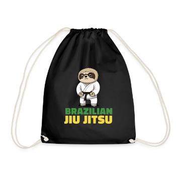 Brazilian Jiu Jitsu und Grappling Faultier - Turnbeutel - Schwarz - Vorne