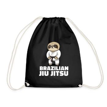 Faultier Brazilian Jiu Jitsu und Grappling - Turnbeutel - Schwarz - Vorne