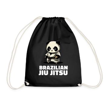 Panda Brazilian Jiu Jitsu und Grappling - Turnbeutel - Schwarz - Vorne
