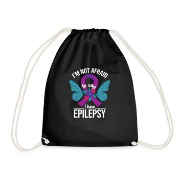 I Have Epilepsy - Drawstring Bag - black - Front