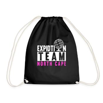 North Cape team tour design - Drawstring Bag - black - Front