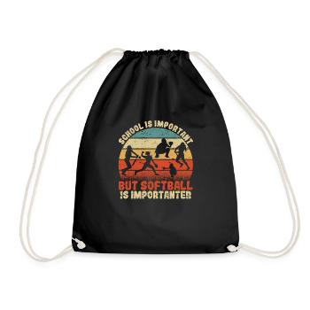 L’école de softball est importante, mais le softball l’est - Sac de sport léger - noir - Devant