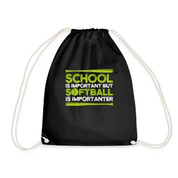 L’école vintage est importante, mais le softball l’est - Sac de sport léger - noir - Devant
