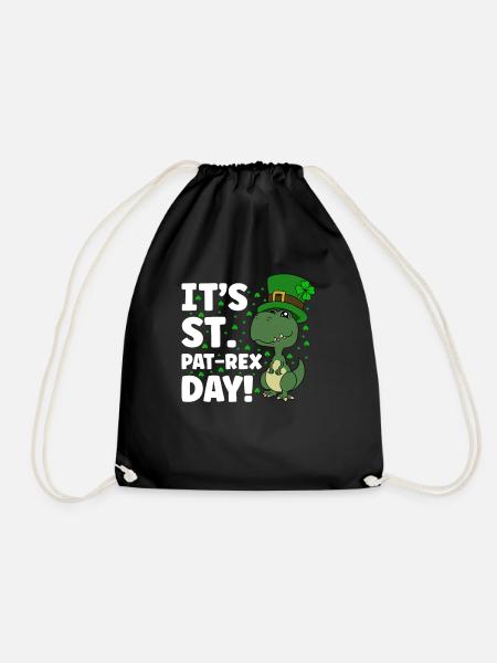 Dinosaurier St. Patrick's Day Dino - Turnbeutel - Schwarz