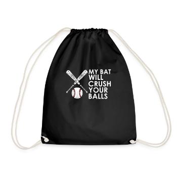 Déclarations sarcastiques de joueur de baseball humoristiques - Sac de sport léger - noir - Devant