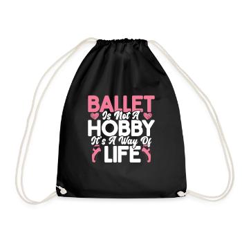 Ballet - Drawstring Bag - black - Front