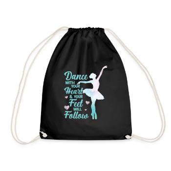 Ballet - Drawstring Bag - black - Front