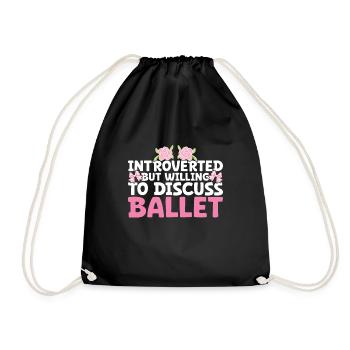 Ballet - Drawstring Bag - black - Front