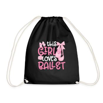 Ballet - Drawstring Bag - black - Front