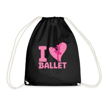 Ballet - Drawstring Bag - black - Front