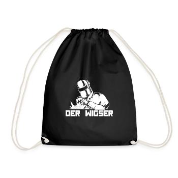 Der Wigser Schweißer Witziges Schweißen Geschenk - Turnbeutel - Schwarz - Vorne