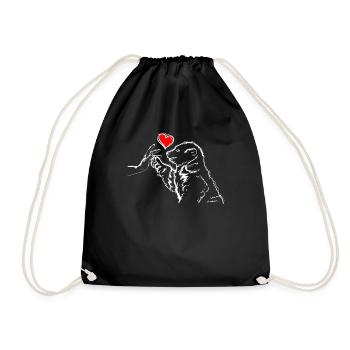 Polar Bear Love Polar Bears High Five - Drawstring Bag - black - Front