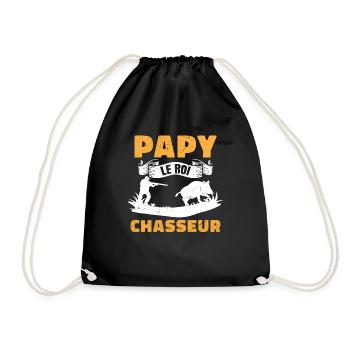 Papy Le Roi Chasseur - Sac de sport léger - noir - Devant