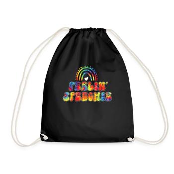 Speech Therapist Therapy Assistant - Drawstring Bag - black - Front