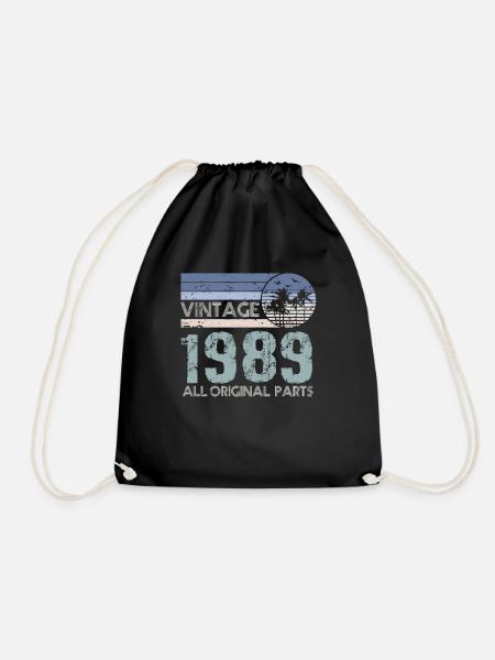 Limited Edition 1989 Vintage - Drawstring Bag - black