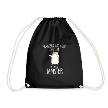 Les hamsters sont mignons Je suis mignon - Sac de sport léger - noir - Devant