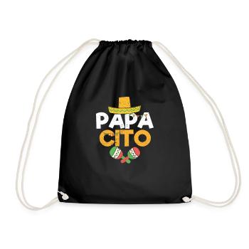 Papacito Familie Cinco De Mayo Passendes Paar - Turnbeutel - Schwarz - Vorne
