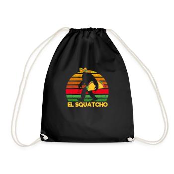 El Squatcho Bigfoot Lover Sasquatch Mexikanisch - Turnbeutel - Schwarz - Vorne