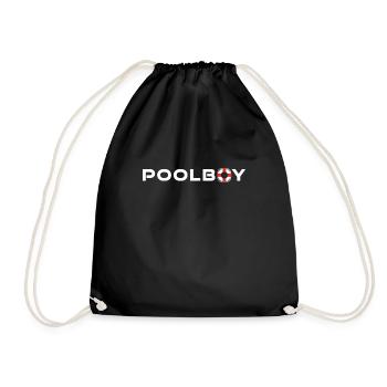 Pool Boy Swimming Pool - Bademeister - Turnbeutel - Schwarz - Vorne