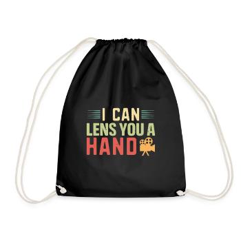 I can lens you a hand Film - Drawstring Bag - black - Front