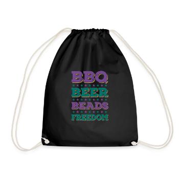 BBQ Beer Beads Freedom Mardi Gras Party - Sac de sport léger - noir - Devant