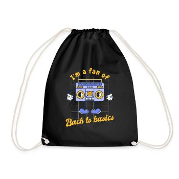 Je suis fan de BACH et de musique rétro amusante et basique - Sac de sport léger - noir - Devant