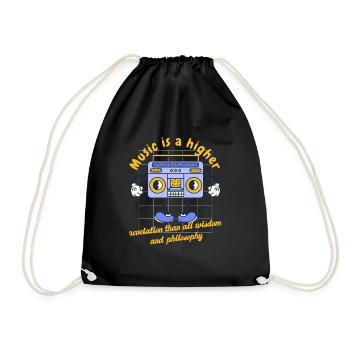 La musique est une révélation supérieure à toute sagesse rétro - Sac de sport léger - noir - Devant