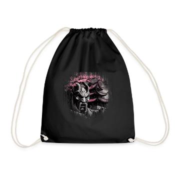 Temple japonais vintage des fleurs de cerisier Sakura - Sac de sport léger - noir - Devant