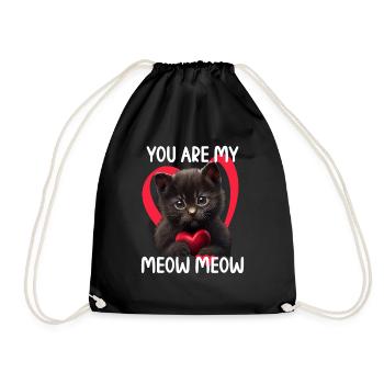 Tu es mon Meow Meow Cat - Sac de sport léger - noir - Devant