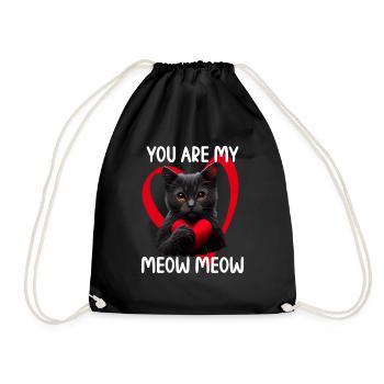 Tu es mon Meow Meow Cat - Sac de sport léger - noir - Devant
