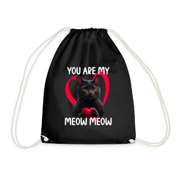 Tu es mon Meow Meow Cat - Sac de sport léger - noir - Devant