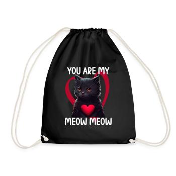Tu es mon Meow Meow Cat - Sac de sport léger - noir - Devant