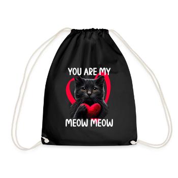Tu es mon Meow Meow Cat - Sac de sport léger - noir - Devant